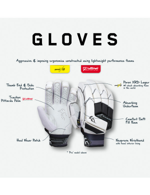 Kookaburra Shadow 3.3 Batting Gloves LEFT-HANDED